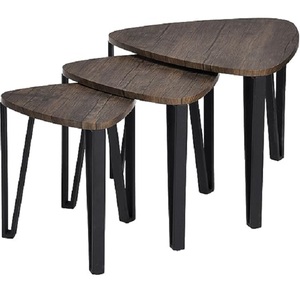 Vente en gros de tables basses en bois personnalisées, lot de 3 tables basses avec finition exclusive, table centrale décorative essentielle pour la maison - Product Image 1