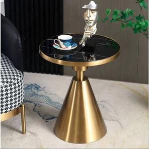 Table d'appoint ronde moderne de luxe avec dessus en bois noir et cadre en bois pour salon ou chambre à coucher, fournisseur indien - Product Image 2