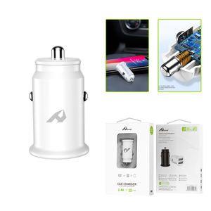 Profitez de l'adaptateur d'allume-cigare blanc à 4 ports rapide 2x5V/2.4A USB chargeur de voiture universel avec 4 ports - Product Image 2