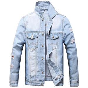 Chaqueta de mezclilla para hombre con botones Vintage de secado rápido transpirable de alta calidad 100% algodón ecológico - Product Image 1