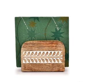 Elegante Porta Servilletas de Madera Natural con Porta Servilletas de Acero Inoxidable Chapado en Oro para Mesas de Restaurantes al Mejor Precio - Product Image 2