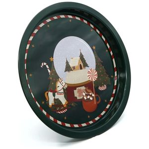 Bandeja DE SERVICIO DE METAL redonda de 315 mm para decoraciones de Año Nuevo y árboles de Navidad - Product Image 2