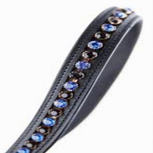 Banda de cuero para cejas de caballo, banda de alta calidad con 1 Fila de cristales dorados, banda para cejas personalizada mega ostentosa - Product Image 3