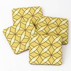 Émail imprimé 2024 personnalisé en bois renard sous-verres tapis et tampons ensemble en bois rustique animaux des bois sculpté à la main thé café - Product Image 3