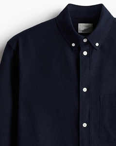 Men Casual Dress Shirts Outfit Button <b>Down</b> Blouse Cotton Jeans Jackets Collar Denim Shirt Long Sleeve Plaid Solid Pattern - Product Image 4