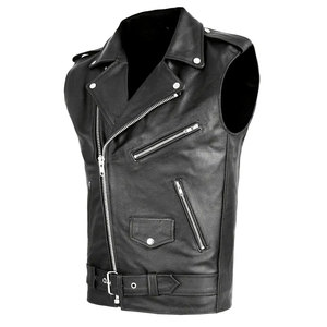 Chaleco Clásico de Cuero para Hombre con Cuello Alto y Cierre de Cremallera, Ajuste Cómodo, Chaleco de Moda para Club, Aire Libre y Mercado de Exportación - Product Image 2