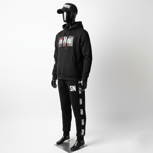 Conjunto Deportivo Informal con Capucha de Algodón de Alta Calidad Personalizado OEM, Pantalón y Top Deportivo Transpirable Unisex - Product Image 3