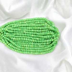 Perles Rondelle lisse en opale bonbon vert menthe 7mm à 10mm brin de pierres précieuses en vrac pour la fabrication de bijoux approvisionnement en vrac en gros Inde - Product Image 3