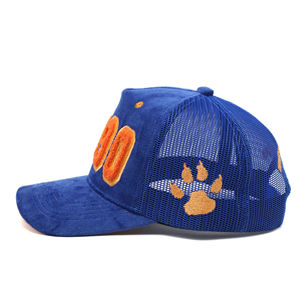 Top High Quality Custom 3d Embroidery Curved Brim Classic <b>Vintage</b> Suede Mesh <b>Trucker</b> Hat Sialkot Manufacturer - Product Image 3