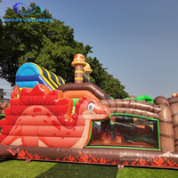 Château gonflable en PVC de haute qualité avec toboggan gonflable, dragon, dinosaure, parcours d'obstacles gonflable pour enfants, design personnalisé