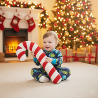 Combinaison bébé monstre extraterrestre à la mode, bleu marine, imprimé intégral, pyjama à pieds, fermeture éclair |   Semelles antidérapantes en tricot doux (0-2 ans)