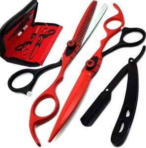 Tijeras de Peluquería Profesionales Personalizadas para Cabello Liso, Recubrimiento de Titanio, Juego/Kit de Tijeras de Corte de Cabello de Primera Calidad - Product Image 1