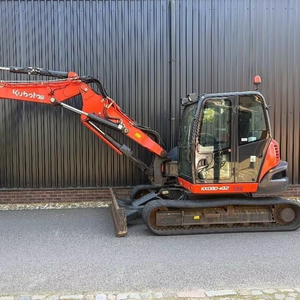 รถขุด Kubota KX080-4 ขนาด 8 ตัน 63 แรงม้า เครื่องยนต์ดีเซล ระบบไฮดรอลิก แบบตีนตะขาบ พร้อมห้องโดยสาร สำหรับขาย - Product Image 1