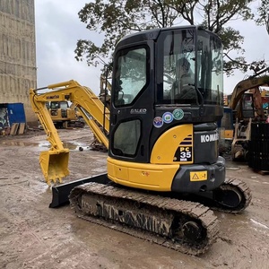 Excavadora de orugas Komastu PC35MR, peso operativo ligero de 3 toneladas con componentes de núcleo de caja de cambios de motor, precio bajo usado de segunda mano - Product Image 1