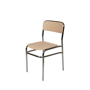 Chaise de cantine Werzalit durable pour les écoles avec pieds en métal robustes - Product Image 1