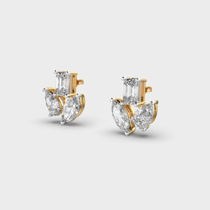 Boucles d'oreilles longues tendance en argent plaqué moissanite ethnique pour les amoureux Anniversaire Mode pour femmes Bijoux minimalistes de luxe - Product Image 5