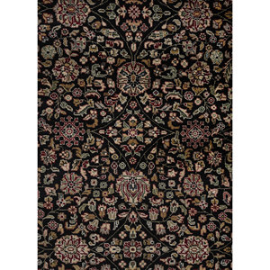 Tapis en laine noués à la main Aprezo, gris et noir, motifs floraux et abstraits, pour la maison, le couloir et le salon, modèle Pae-6482(Fr), rectangulaire - Product Image 3