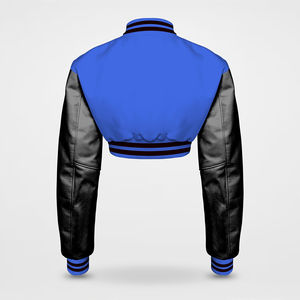 Nouveauté Veste universitaire courte pour femmes Logo personnalisé Veste universitaire tendance abordable Vente en gros Prix bas MOQ Service OEM - Product Image 5