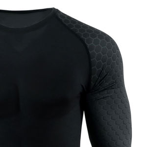 Customized Logo Quick Dry Men Rash Guard for Sale Digital Printing <b>Swimming</b> Men Rash Guard Long Sleeve Compression Shirt - Product Image 6
