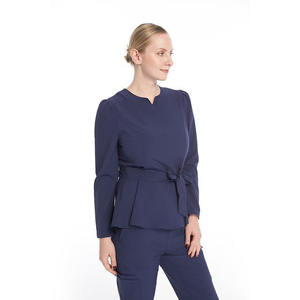 Conjuntos de Uniformes Médicos de Punto Elástico de Moda Más Vendidos, Fabricación Personalizada de Uniformes de Hospital, Traje de Túnica para Mujer - Product Image 6