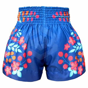 Pantalones Cortos de Muay Thai para Hombre Hechos a Medida, Cintura Elástica, para Adultos, Ligeros, Transpirables, con Estampado Digital Sólido - Product Image 2