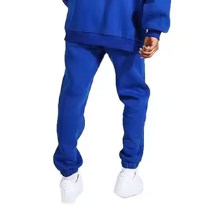 Service OEM, vêtements de rue d'hiver, coupe régulière, survêtement entièrement orné de strass, sweat-shirt et jogging décontractés pour hommes, 100% coton - Product Image 4