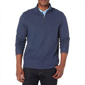 Sudadera Quarter Zip de algodón para hombre al por mayor de fábrica con capucha de gran tamaño para entrenamiento y ropa casual ropa deportiva de maternidad - Product Image 1