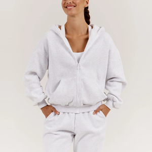 Material de algodón de alta calidad, chándal de mujer con logotipo personalizado mejor hecho, chándales de 2 piezas cómodos transpirables de secado rápido para mujer - Product Image 1