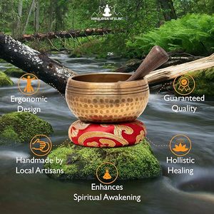 Diseño hecho a mano Cuenco de Canto de metal Diseño de latón Cuenco antiguo Cuenco de Canto de diseño de múltiples colores y formas - Product Image 6