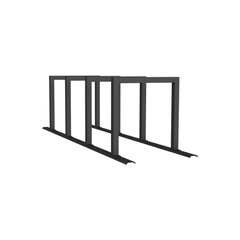 Sistema di binari di supporto, 4 supporti tubo in acciaio 60x60 mm, 2800x800mm (LxP), da avvitare, grigio - Product Image 3