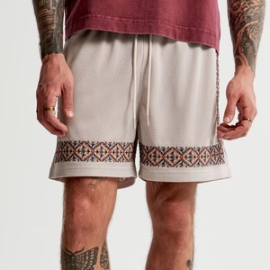Pantalones Cortos de Baloncesto de Malla con Estampado Completo Personalizado al por Mayor para Jóvenes, Diseño Informal de Cintura Media con Logotipo Impreso en Lona, Diseño del Fabricante - Product Image 2