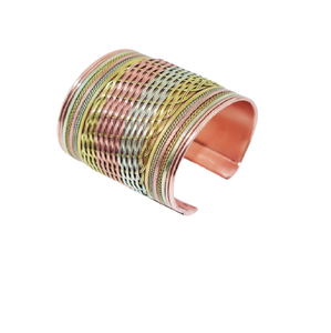 Pulsera martillada Cooper famosa del puente de Brooklyn para mujer, pulsera hecha a mano curativa hecha de cobre, joyería de verano - Product Image 1