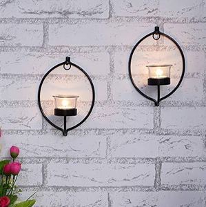 Candelabro de pared decorativo clásico con forma de ojo para decoración del hogar y la oficina, eventos de bodas y fiestas, hecho en India. - Product Image 2