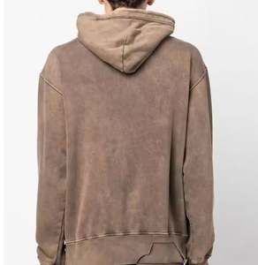 Sweat à capuche et sweat-shirts pour hommes lavés à l'acide sur mesure Sweats à capuche en coton épais de haute qualité Pull pour hommes Sweats à capuche pour hommes - Product Image 4