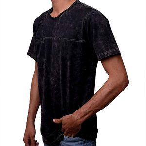 2025 nouveau Design personnalisé lavé à l'acide hommes t-shirts à manches courtes doux 100% coton décontracté vêtements de rue OEM entretenu - Product Image 5