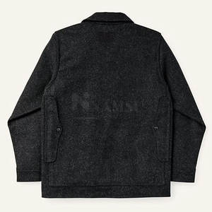 2025 couleur unie tenue décontracté hommes laine veste Streetwear nouvelle mode confortable hommes laine veste - Product Image 2