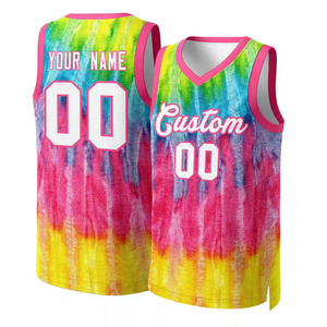 Maillot de basket personnalisé grande taille |   Léger et respirant, 100% polyester |   Impression par transfert thermique pour vêtements d'équipe, écoles, clubs | - Product Image 1