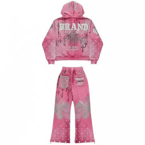 Chándal Personalizado RAZERS IMPEX para Hombre, Estampado con Serigrafía, Pedrería, Ecológico, 100% Algodón, Forro Polar de Alta Densidad, Corte Holgado en la Parte Delantera - Product Image 2