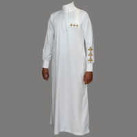 Abaya Islamique Marocaine en Gros pour Hommes Grande Taille Respirante Séchage Rapide Thermique Hiver Unie Décontractée Style Urbain Arabe Musulman