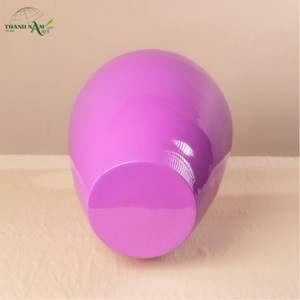 Vase en bambou filé artisanal avec un col naturel et un corps de couleur contemporaine - Product Image 2