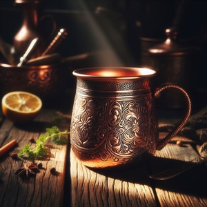 Premium Amazo 550ml Copper Stainless Steel Cocktail <b>Cups</b> 18.5oz Hammered Mugs for Beer Moscow Mule Glasses Ceramic <b>Cups</b> - Product Image 1