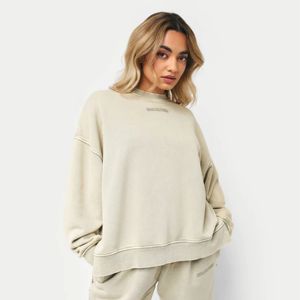 Sudadera de ropa deportiva con logotipo personalizado para entrenamiento, sudadera de lana de talla grande para mujer - Product Image 5