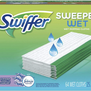 Recharge de chiffons humides Swiffer Sweeper, blanc, 64 unités - Product Image 4