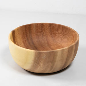 ชามไม้สำหรับผลไม้และผัก ชุดอาหาร ชามอาหารเย็น ทำด้วยมือจากไม้ธรรมชาติ - Product Image 4
