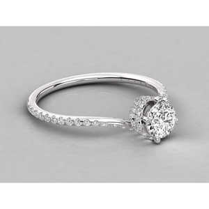 Bague pour femme en or 18 carats avec diamant solitaire cultivé en laboratoire - Product Image 3