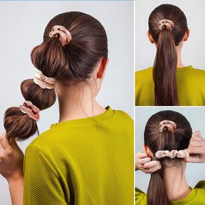 Suave logotipo personalizado elástico 100% seda lazos para el cabello accesorios para el cabello para mujeres OEM Scrunchy lazo para el cabello hecho en Vietnam - Product Image 5