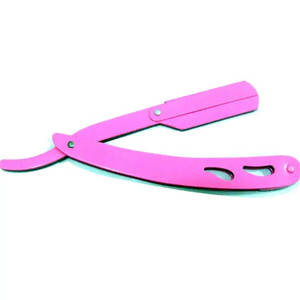 Maquinilla de afeitar de color rosa para mujer, maquinilla de afeitar elegante con estampado personalizado, hoja extraíble de acero, maquinilla de afeitar recta de seguridad para hombres y mujeres - Product Image 3