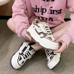 Nuevo Diseño de Fábrica 2026, Zapatos Deportivos Casuales de Mujer con Cordones, Suela Gruesa y Forro Polar - Product Image 3