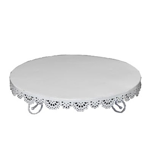 New Arrival Design Wedding Birthday Parties Enamel Finished <b>3</b> <b>Tier</b> Metal <b>Cake</b> Platter <b>Stand</b> - Product Image 2