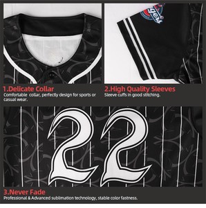 Custom Team <b>Baseball</b> Jersey <b>Set</b> Breathable Quick Dry Soft Material Durable Sportswear - Product Image 4
